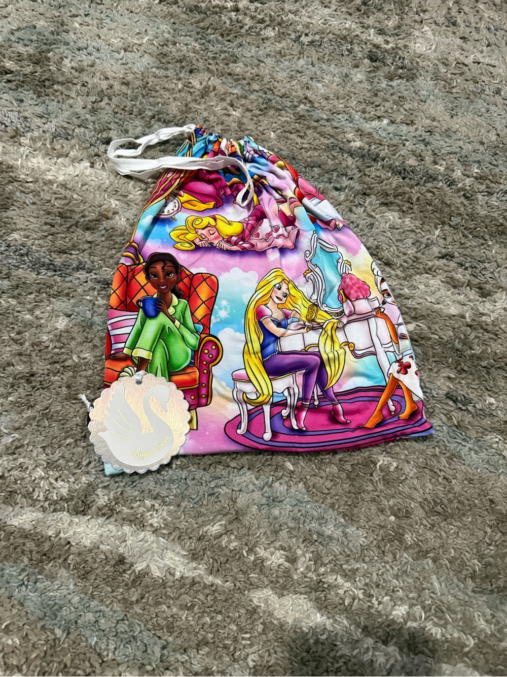 Sugar Swan Princess Sleepover Twin Flat Bamboo Sheet *New with Tags*